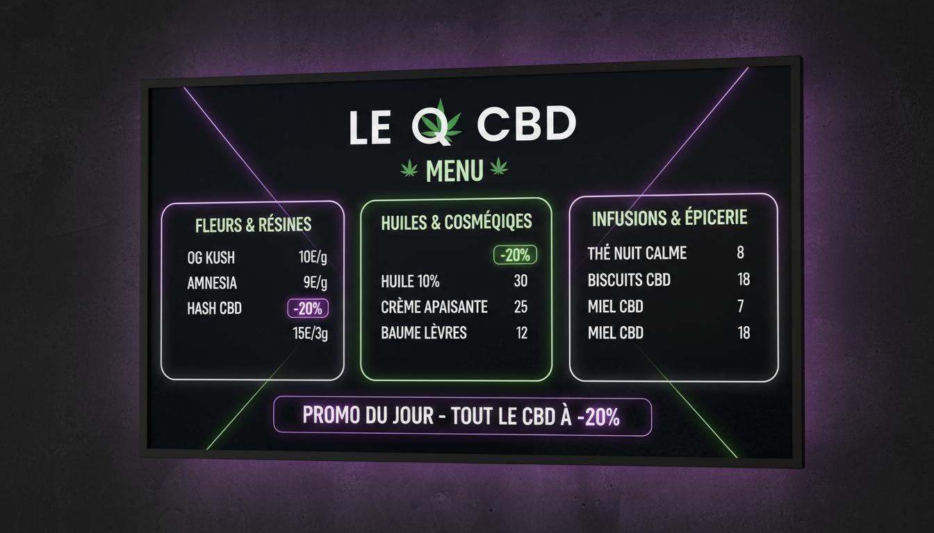 Affichage Prix LE QG CBD